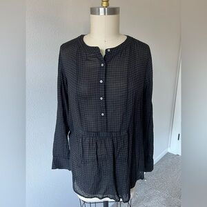 Ann Taylor Loft Plaid Long Sleeve Top